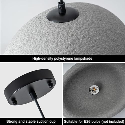 Miniatura 4 de Lámpara colgante Wabi Sabi de 11.8 pulgadas para comedor, cocina, isla, pasillo, restaurante, lámpara colgante moderna E26, base E26, estilo