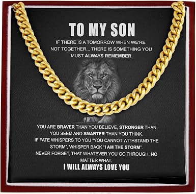 To My Son Necklace From Mom - Fathers 