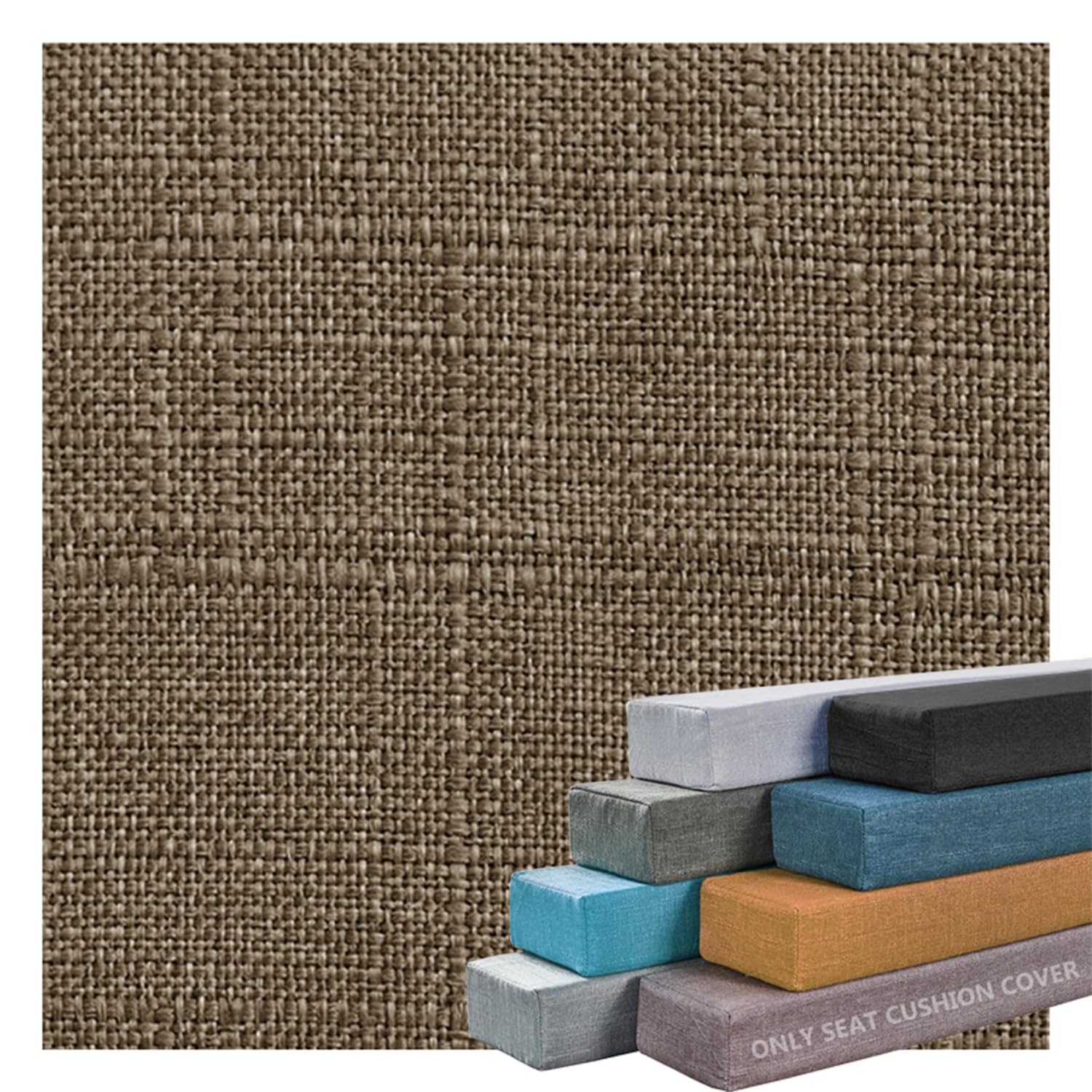 ELYSYSRL Bed Gap Filler Removable Cover, Mattress Extender Foam Protective Covers Rectangle for Single/Double/King Size Bed with Zipper, Only 1 Pillow cover(Brown,200x10x25cm) — image 1