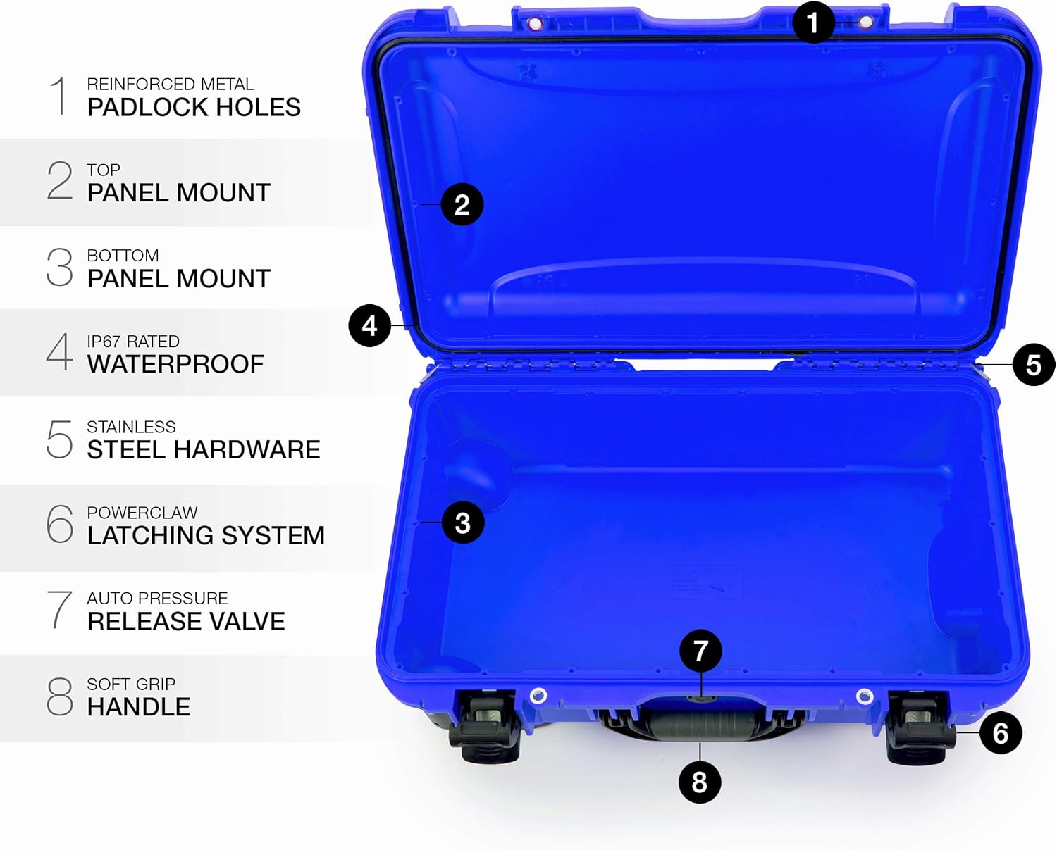 Buy Nanuk 935 Waterproof CarryOn Hard Case with Wheels Empty Blue