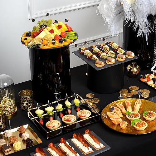 Miniatura 6 de Minisland Palillos de cóctel de corazón negro, palillos de bambú de 4.7 pulgadas de largo para aperitivos, bebidas decorativas para fiestas,