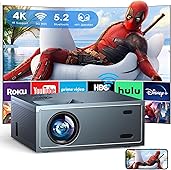 4K Support Projector with Wifi and Bluetooth, OWNKNEW Portable Mini Projectors for Outdoor Movies Use, Video Projector Compatible with TV Stick, Laptop, Smartphone, Xbox, PS5
