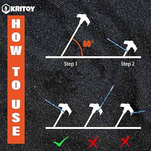 Miniatura 6 de Paquete de 30 estacas de tienda de campaña resistentes  Estacas de tienda de campaña de 8 pulgadas con rosca  Anclajes de tierra atornillados