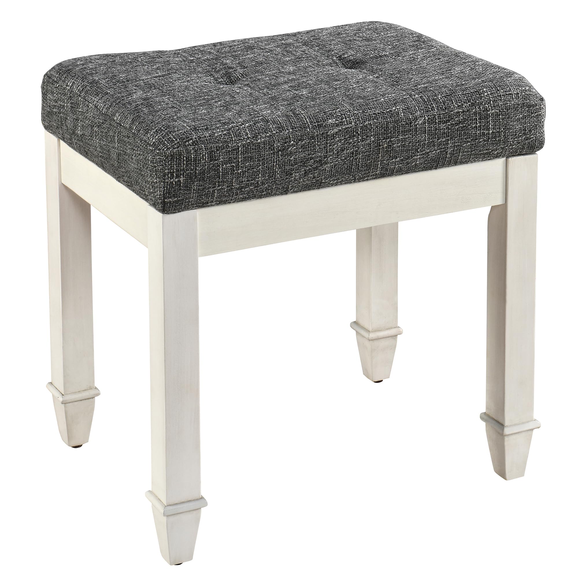 Amazon.com: Vanity Stool Bench with Solid Wood Leg, Makeup Dressing ...