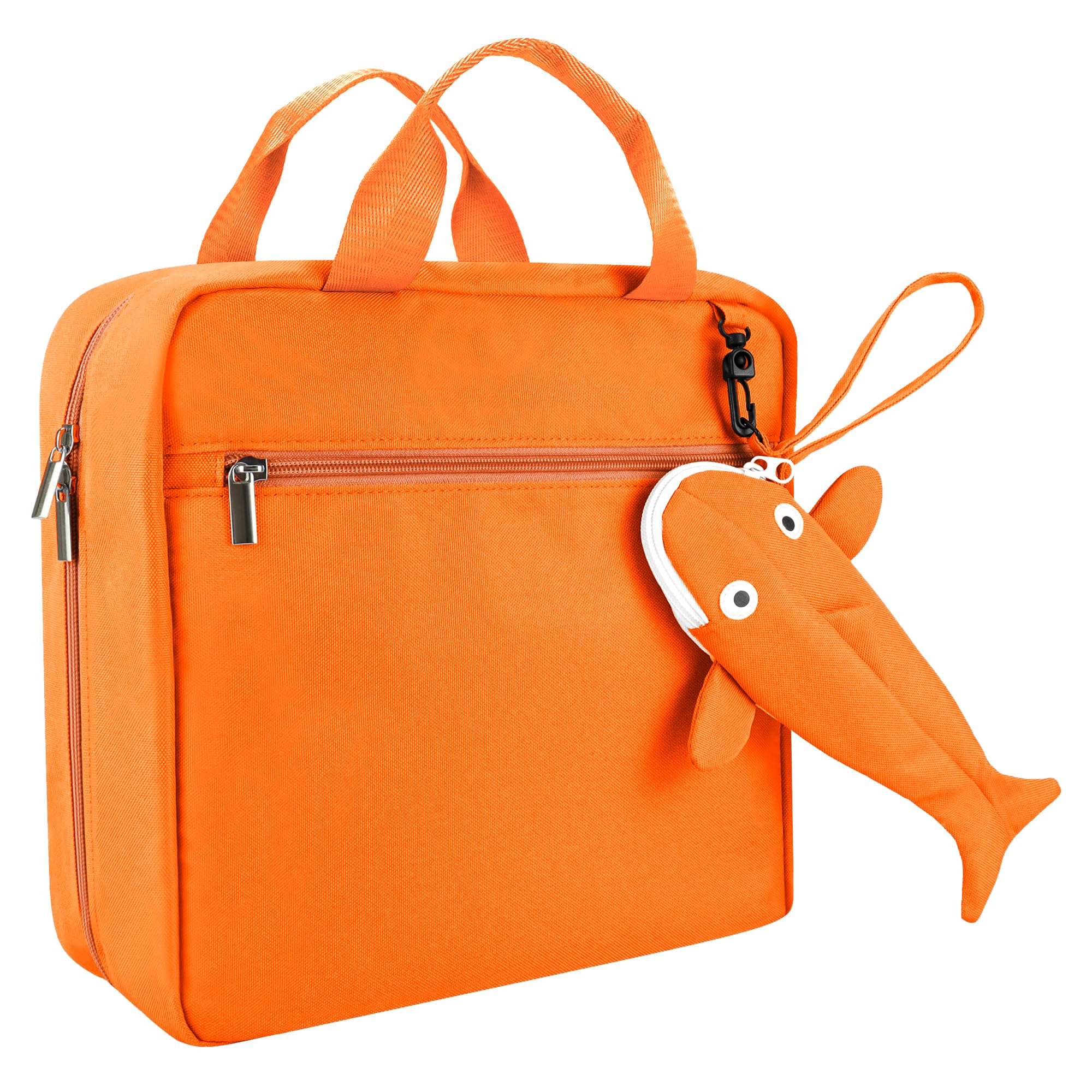 Annmore Tasche für Tiptoi Stift und Tiptoi Bücher Starterset, mit Tragbares Hai Hülle für Tiptoi Stift, Platz für 10 bis zu 12 Bücher, Transporttasche für Tiptoi Puzzle und Zubehör, Orange