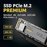 Intenso Disque SSD Interne 250 Go M.2 SSD PCIe Premium, jusqu'à 2100 Mbit/s, (PCI Express Gen.3x4 NVMe 1.3, Solid State Drive) - 2