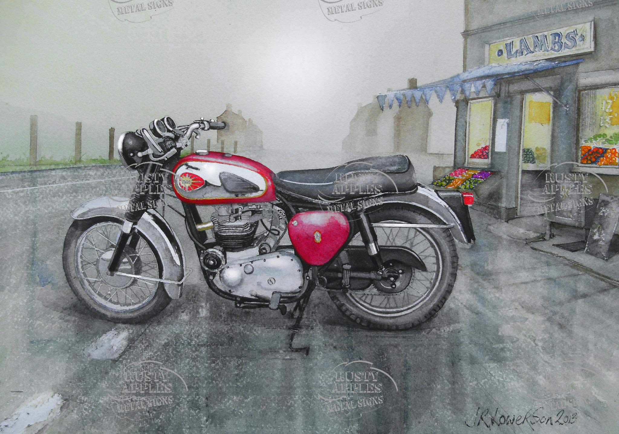 The Rusty Apples Metal Sign Co Bsa - 1963 Bsa Super Rocket- The Worlds Greatest Motorcycle – Nostalgic - Metal Sign 3 Sizes To Choose From - Home Decor – Mancave – Unique Gift (12” X 8” 300 X 200 Mm)