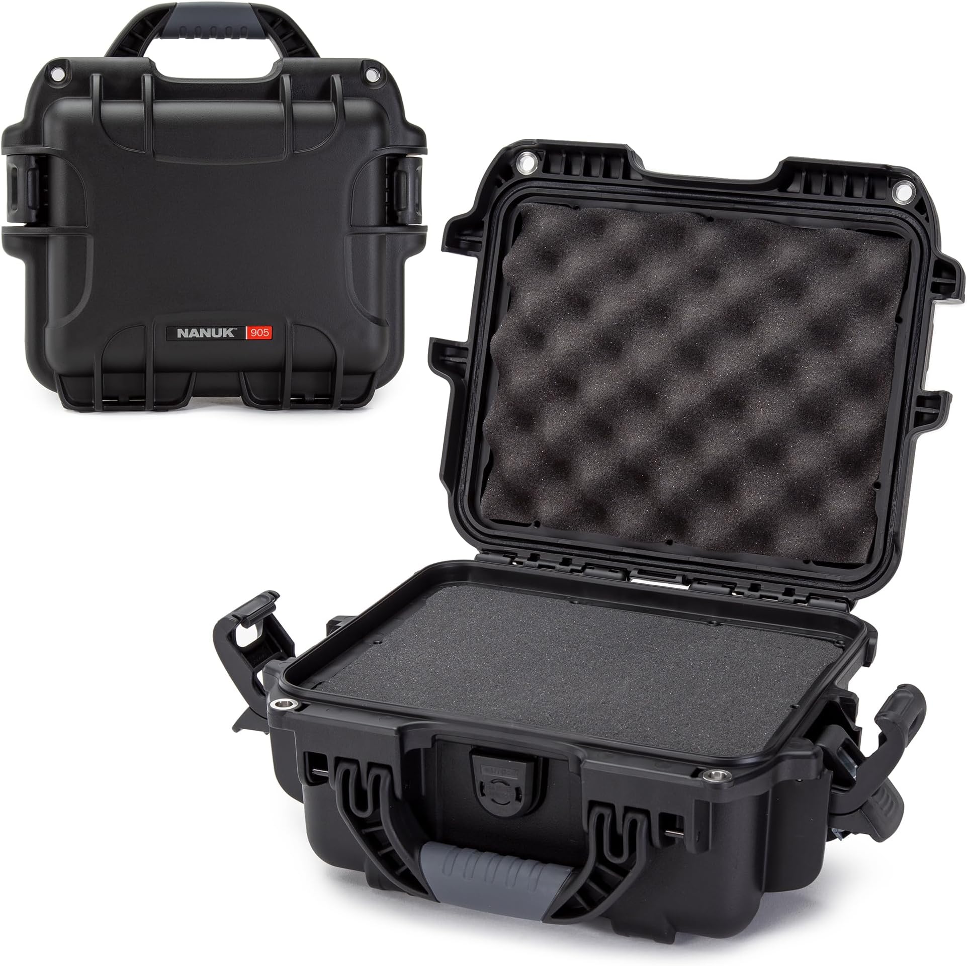 905 Hard Case with Foam – IP67 Waterproof Hard Case, Protective Hard-Shell Box for Camera, Drone & Gear – Impact-Resistant, Dustproof, Travel-ready, 12.5” x 10.1” x 6”, Made in Canada – Black