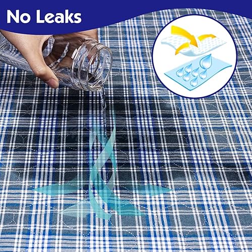 Miniatura 12 de OUTCREATOR Almohadillas de cama lavables de 34 x 56 pulgadas (paquete de 2), protector de colchón para incontinencia, almohadillas impermeables