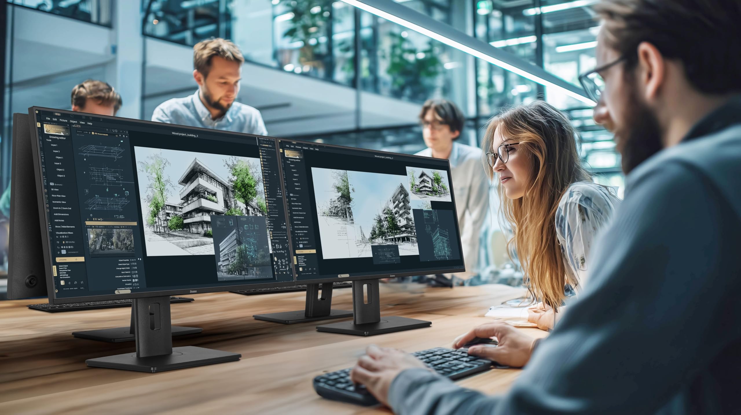 iiyama Prolite XB2797HSU-B1 68,6cm 27" IPS LED-Monitor Full-HD 120Hz HDMI DP USB3.2 USB-C Slim-Line Adaptive Sync Höhenverstellung Pivot Energieeffizienzklasse C schwarz