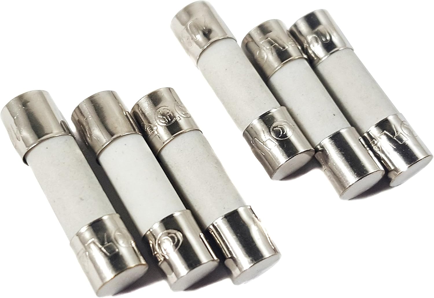 Zephyr Fast Acting Ceramic Cartridge Fuse (Pack of 6) 5x20mm 250V (6.3 Amp) - - 