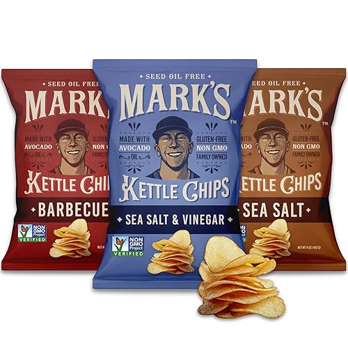 MARK’S Kettle Cooked Avocado Oil Potato Chips, Variety Pack –