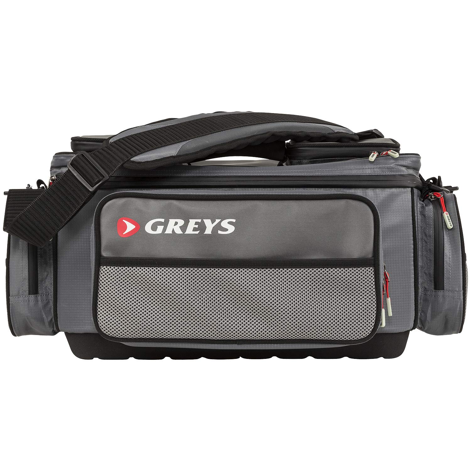 Greys Bolsa de Pesca de Orilla | Bolsa Compacta de Hombro para Río, Lago y Costa | Base EVA Impermeable | Múltiples Compartimentos | Correa Acolchada | Cubierta de Lluvia