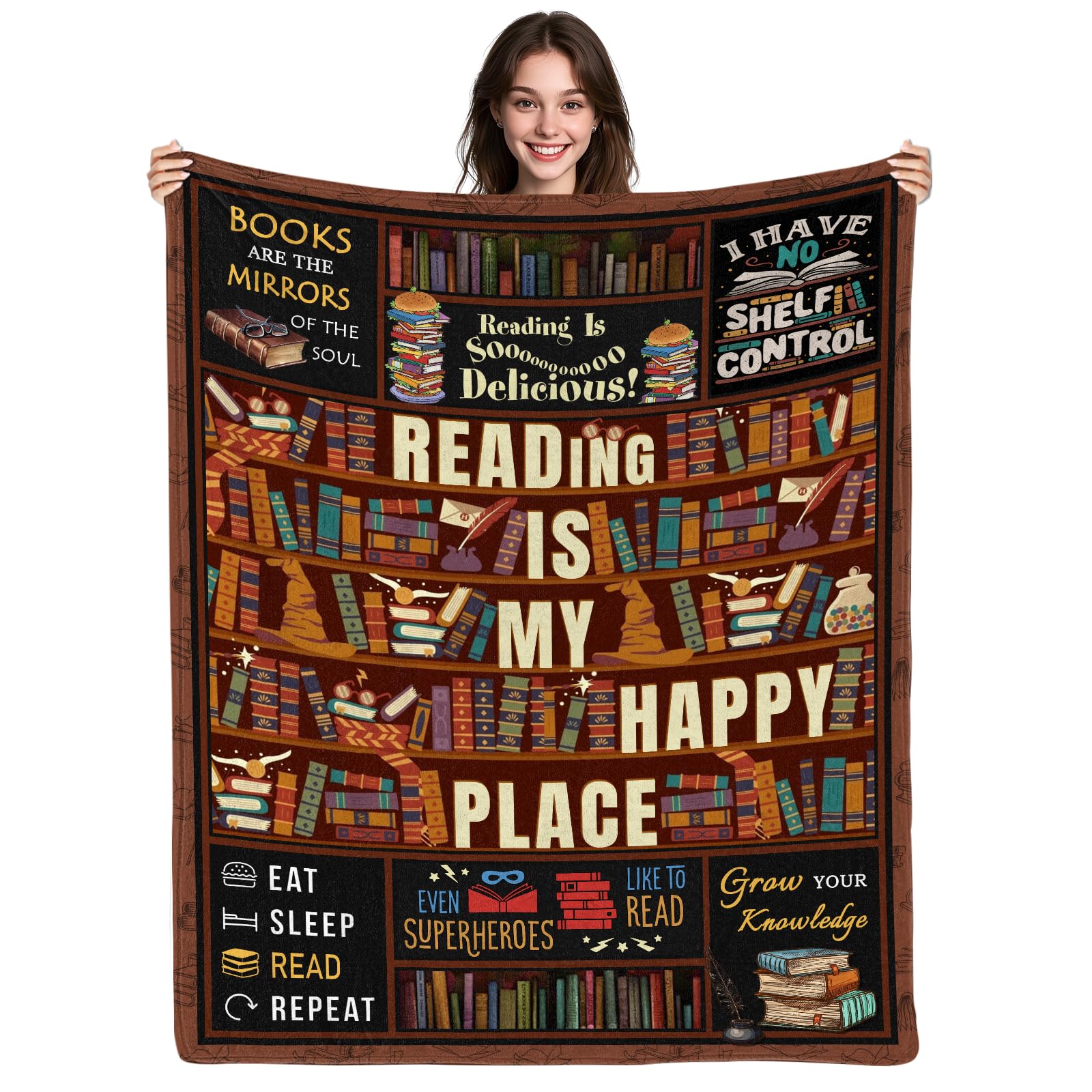 Cadeaux pour les lecteurs couverture chaude 60x80 anti-froid pour livre