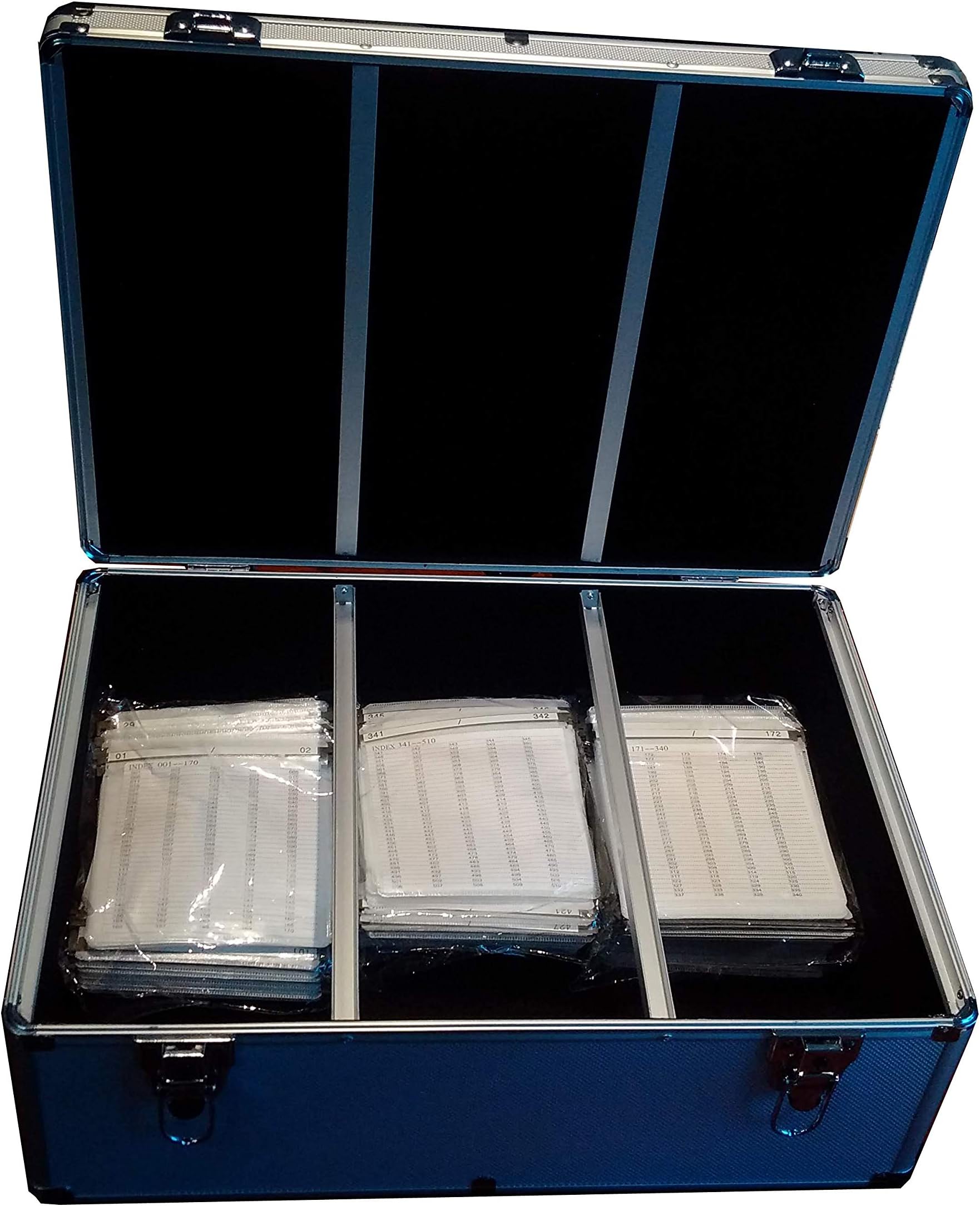 MegaDisc Silver 510 CD DVD Blu-Ray Aluminum Like Storage Case Box with Hanger Sleeves