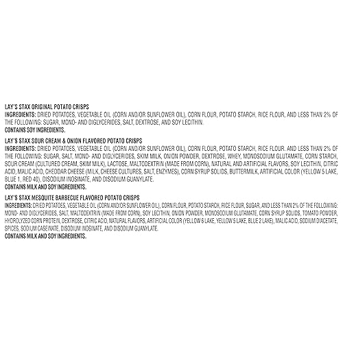 Miniatura 3 de Lay's Stax Papas fritas fritas, paquete variado, sin gluten, recipientes de 0.75 onzas, paquete de 12