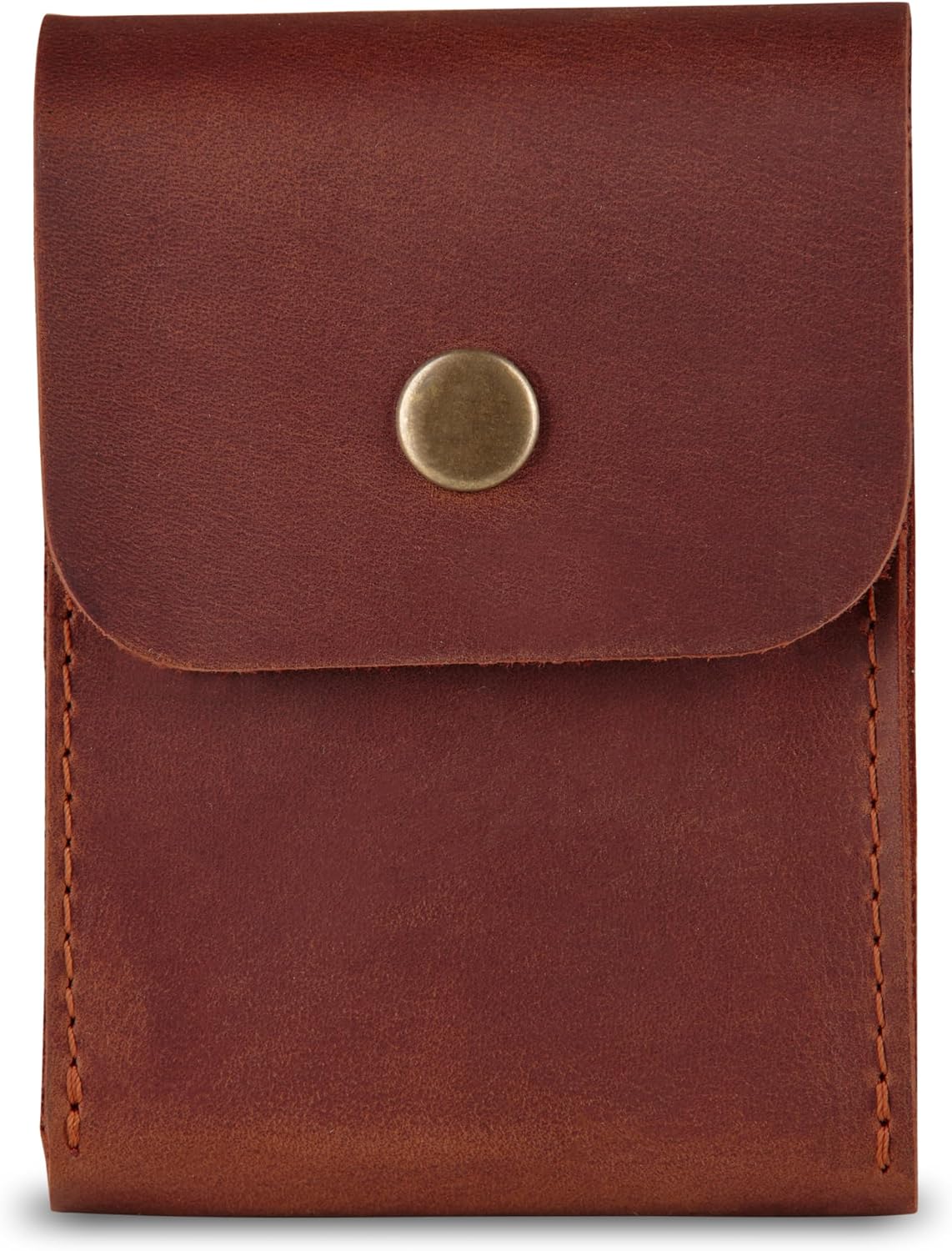 Playing Card Case, Leather Case for Board Games, Playing Card Holder, Card Deck Holder (Cognac)
