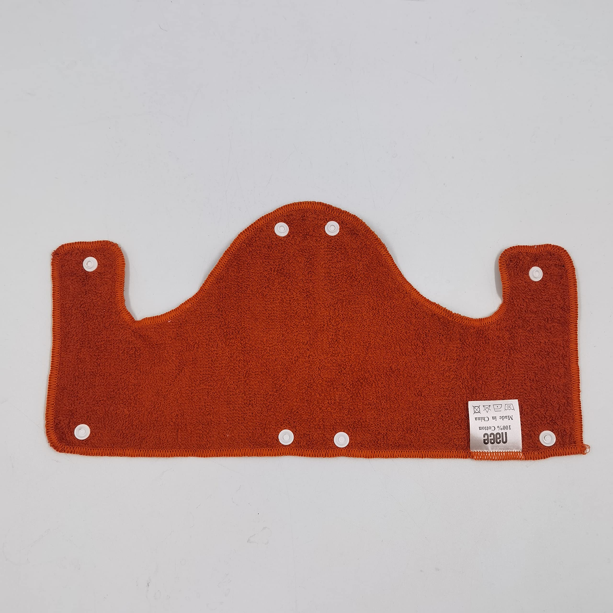 Big Orange - Fascia per il sudore, riutilizzabile, lavabile, in spugna di cotone, con chiusura a scatto, 6 pezzi per confezione