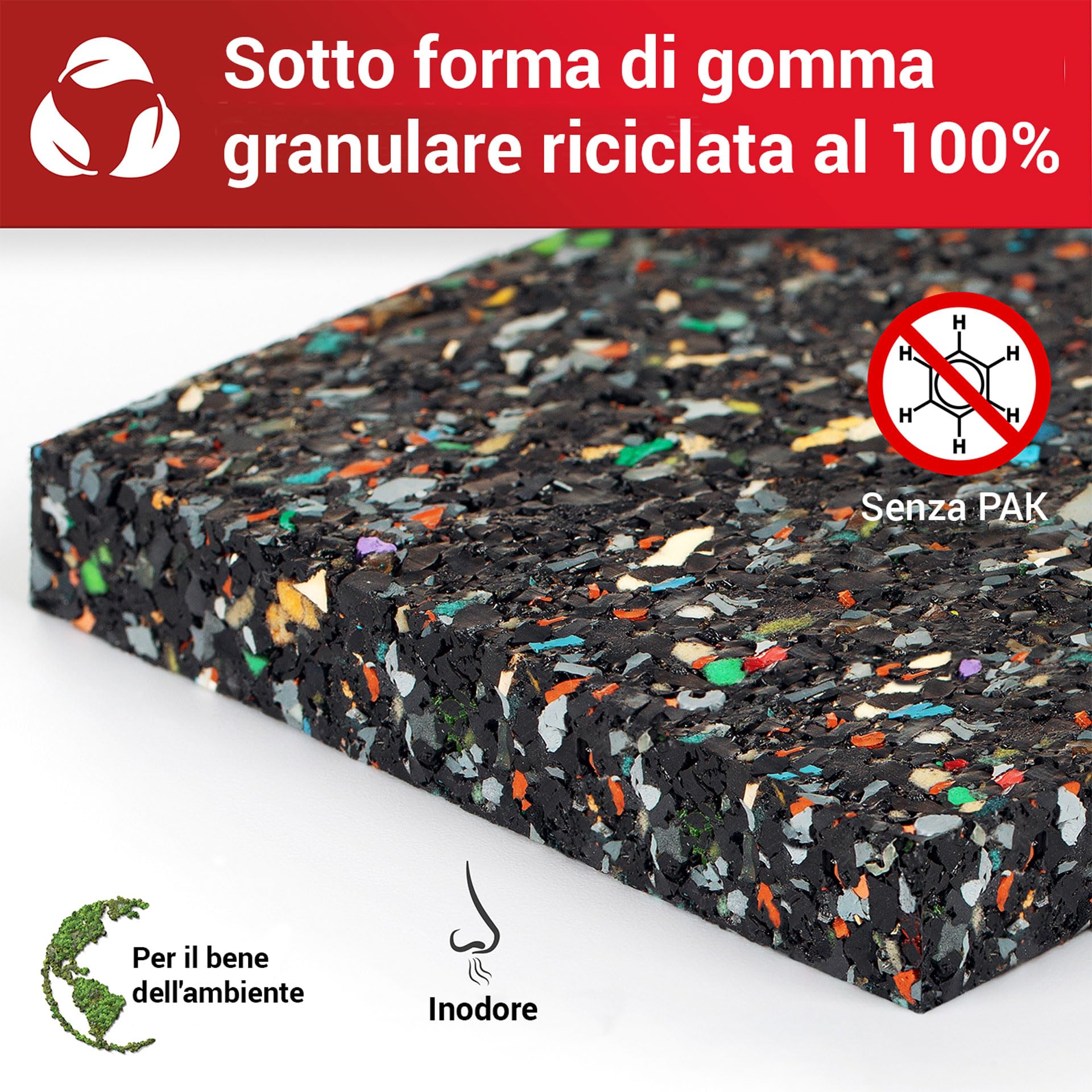 Tappeti Antivibrazione 4 Pezzi 10x10x2 Cm Per Lavatrice E Fitness – Riduzione Rumore Fino Al 75%, Antiscivolo E Protezione Pavimenti