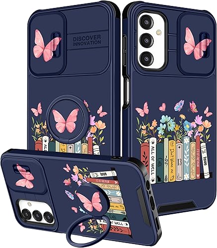 Funda para Samsung Galaxy A13 5G - Funda para teléfono para mujeres y niñas, bonita funda de teléfono con diseño de mariposa femenina con diseño de