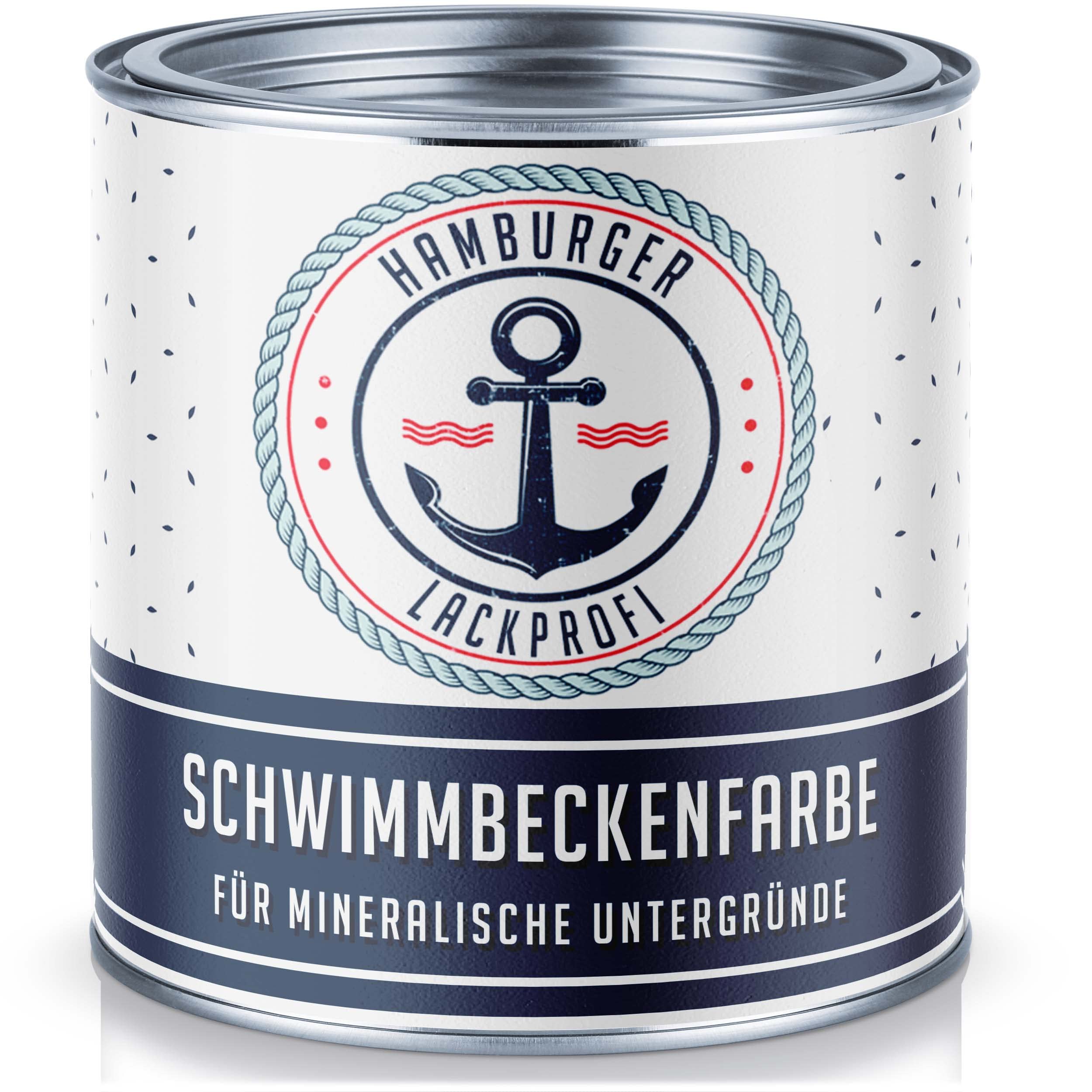Schwimmbeckenfarbe SEIDENMATT Moosgrün RAL 6005 Grün für Beton Poolfarbe Schwimmbadfarbe Schwimmbeckenbeschichtung Unterwasserfarbe // Hamburger Lack-Profi (2,5 L)