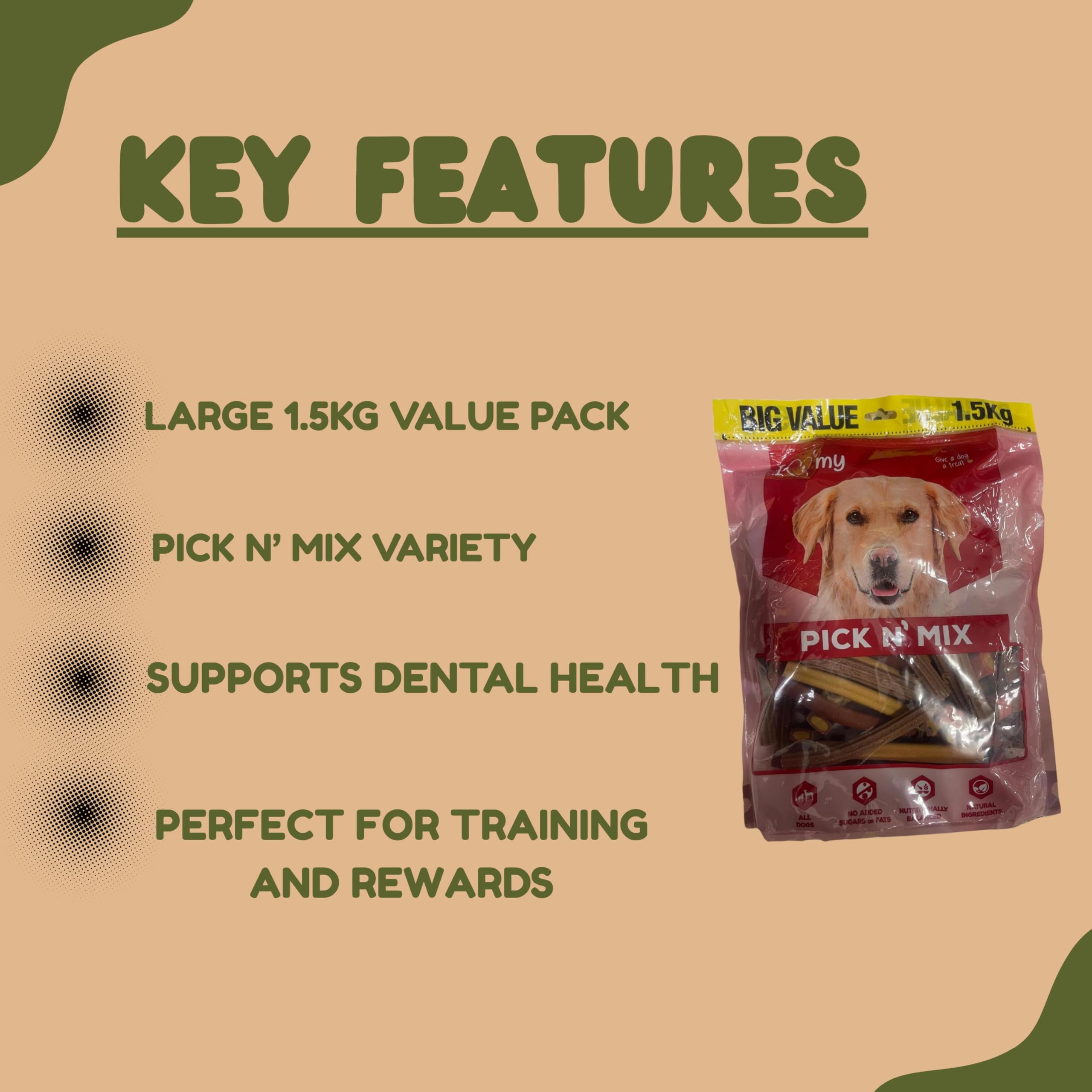 ark future I Love My Dog 1.5kg Pick N' Mix Dog Chews Treats - Assorted Flavors for Training Rewards, & Chewing Fun - Image 3
