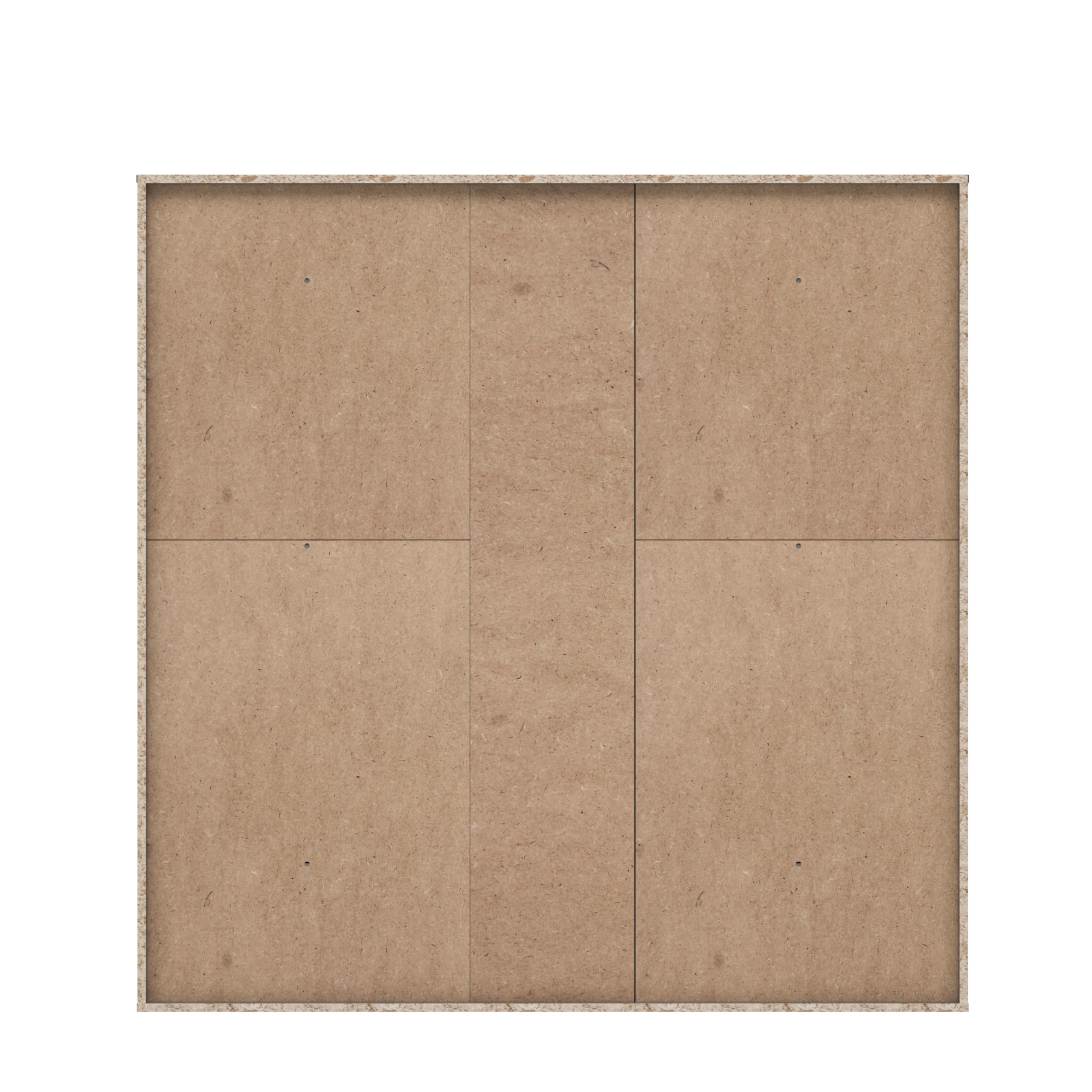 FORTE Como Highboardvitrine mit 1Tür und 2 Glastüren, Holzwerkstoff, Uni Wolfram Grau Kombiniert mit Planked Eiche, 149,8 x 152,1 x 41,3 cm