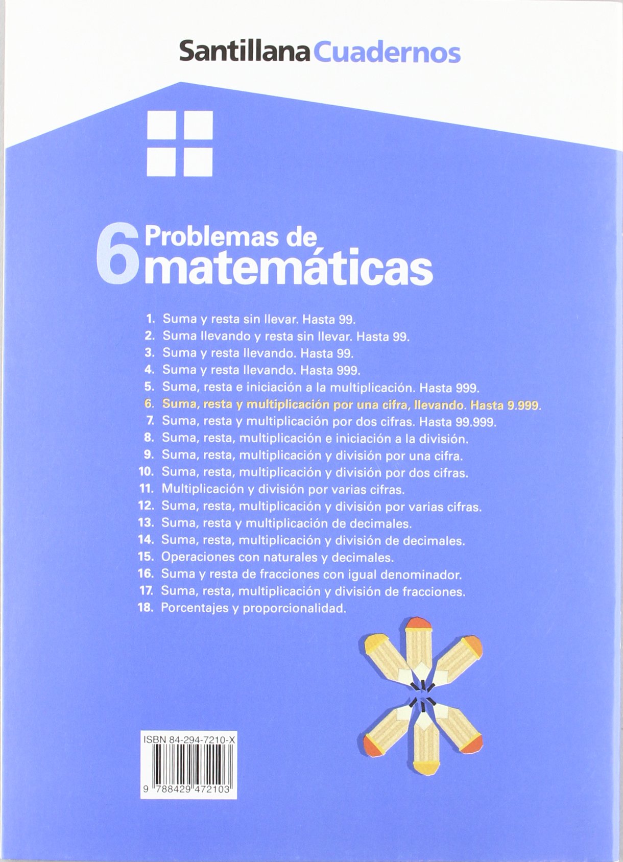 Cuadernos Problemas de Matemáticas 6