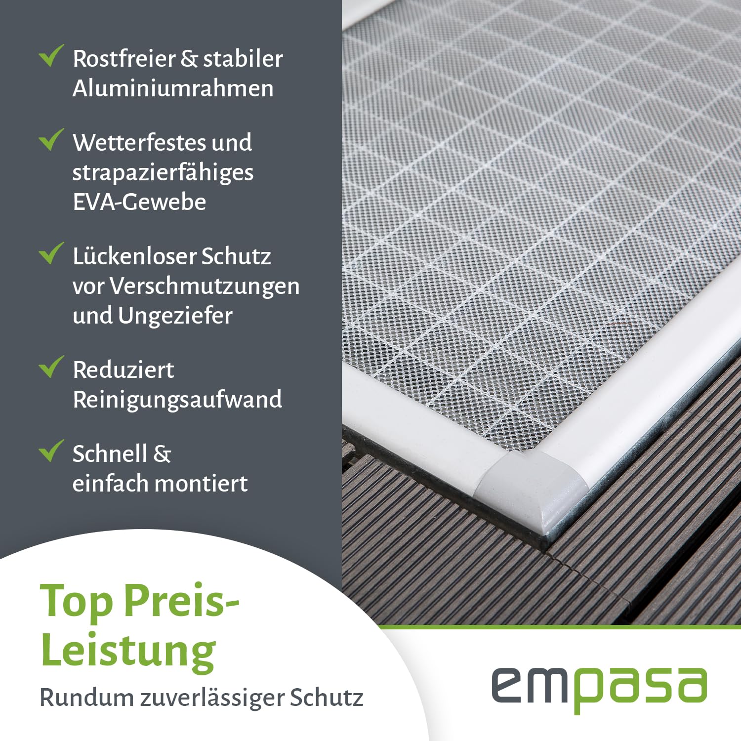 empasa Lichtschachtabdeckung Kellerschachtabdeckung mit Alu-Rahmen Profi, begehbar, für Kellerschacht und Lichtschacht, Selbstbausatz, kürzbar, Größe:60 x 115, Anzahl:1 Stück