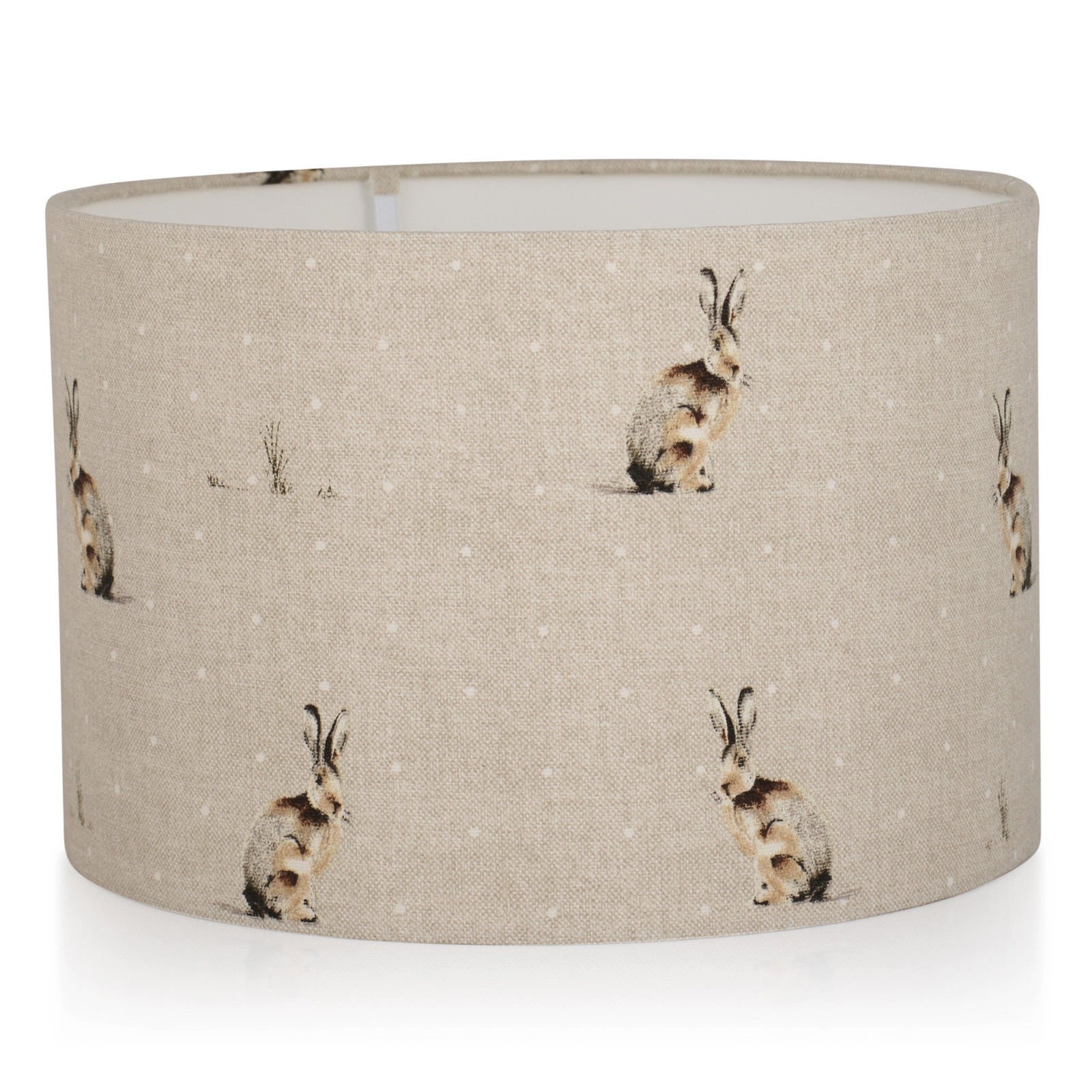 Kushade Handmade Table Lampshade, Hartley Hare Fabric, 25 Cm