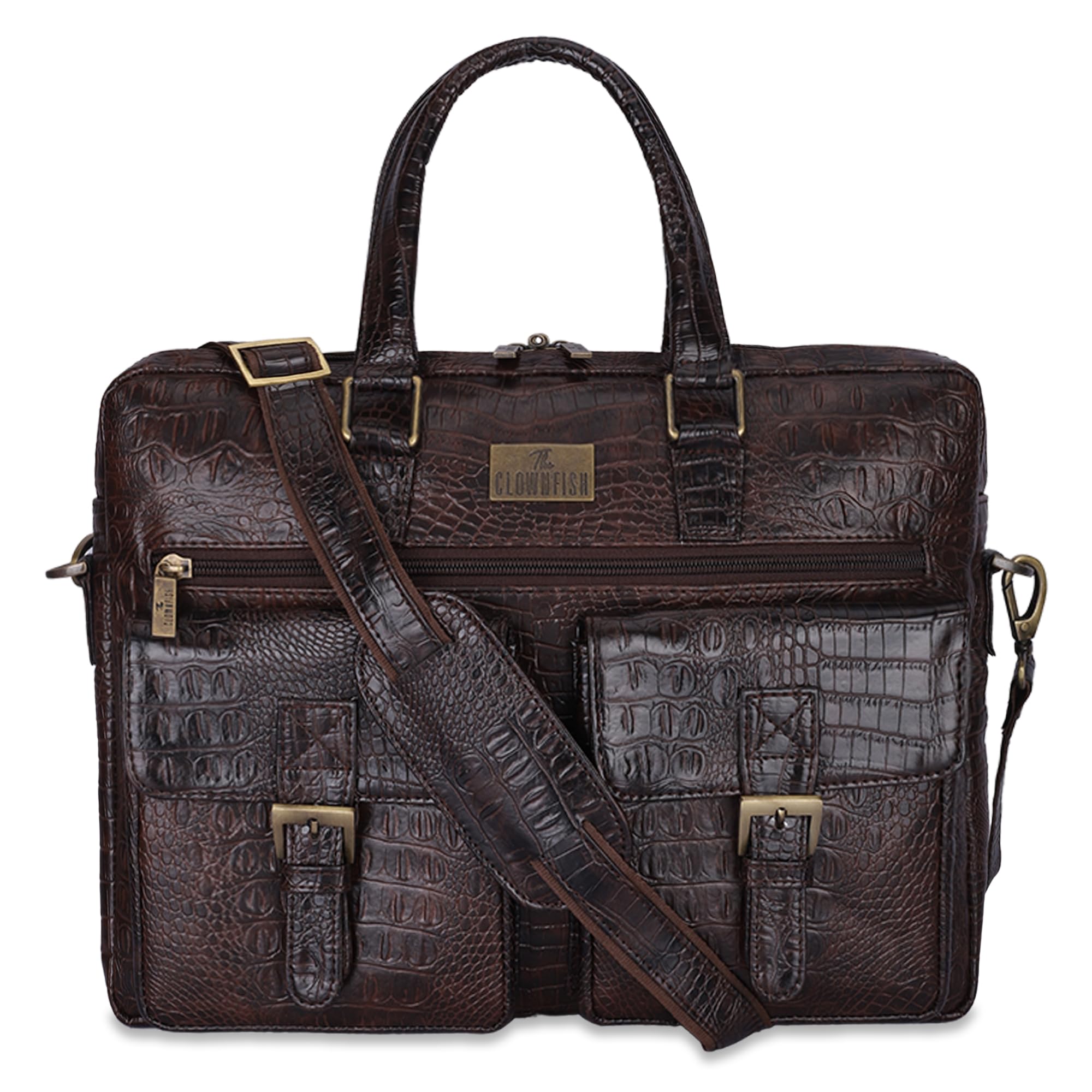 See full amazon price history chart for THE CLOWNFISH Dataguard Series Crocodile Finish Faux Leather 15.6 inch Laptop Messenger Bag Unisex Laptop Briefcase with Trolley Strap (Dark Brown) THE CLOWNFISH Dataguard Series Crocodile Finish Faux Leather 15.6 inch Laptop Messenger Bag Unisex Laptop Briefcase with Trolley Strap (Dark Brown) (B0CH7ND7GP) Amazon Price History, Amazon Price Tracker