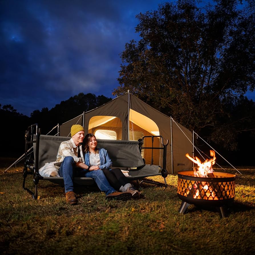 Amazon.co.jp: Disc-O-Bed 大型ポータブル二段キャンプコット キャリー