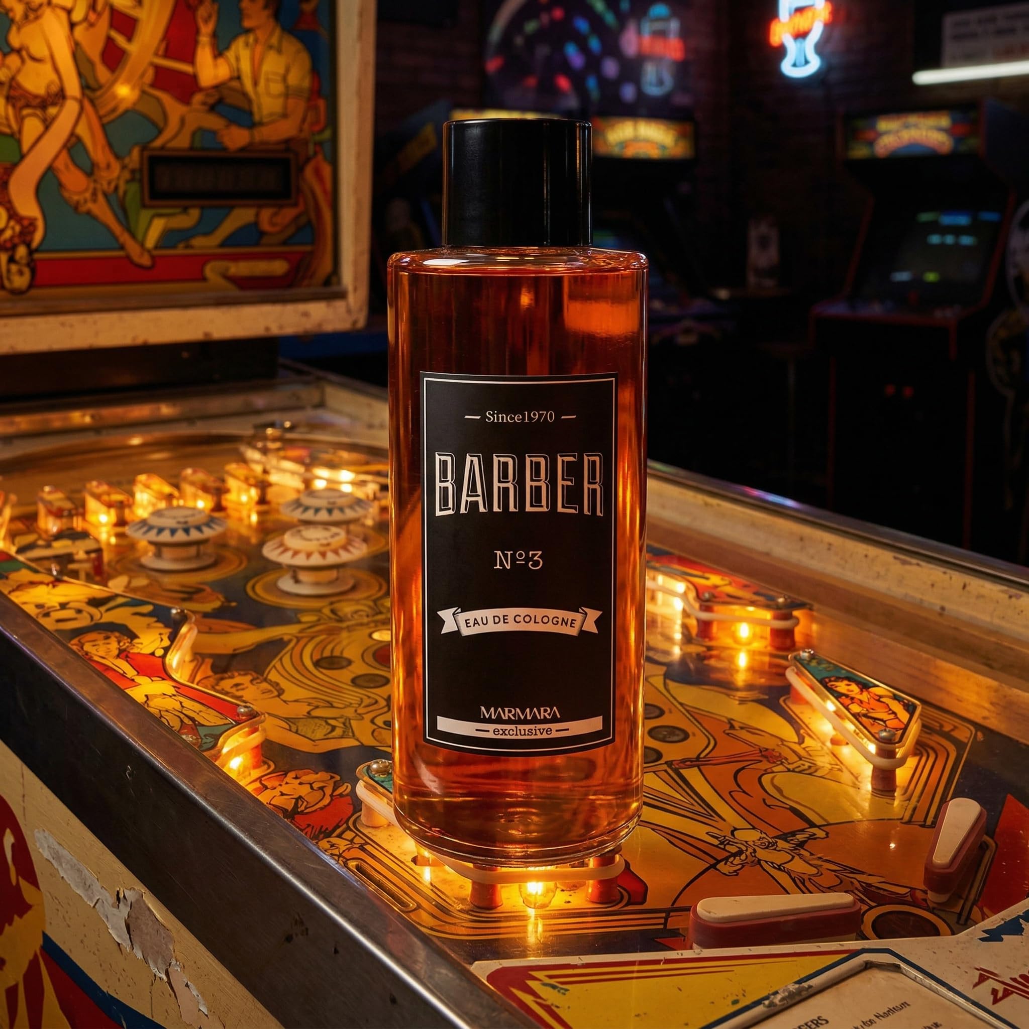 Barber Marmara No.3 Aftershave dla mężczyzn, turecka woda kolońska, odświeżająca i łagodząca, nawilżająca i oczyszczająca. Zapach skórzany, cedrowy i paczulowy. Długotrwały, 500ml