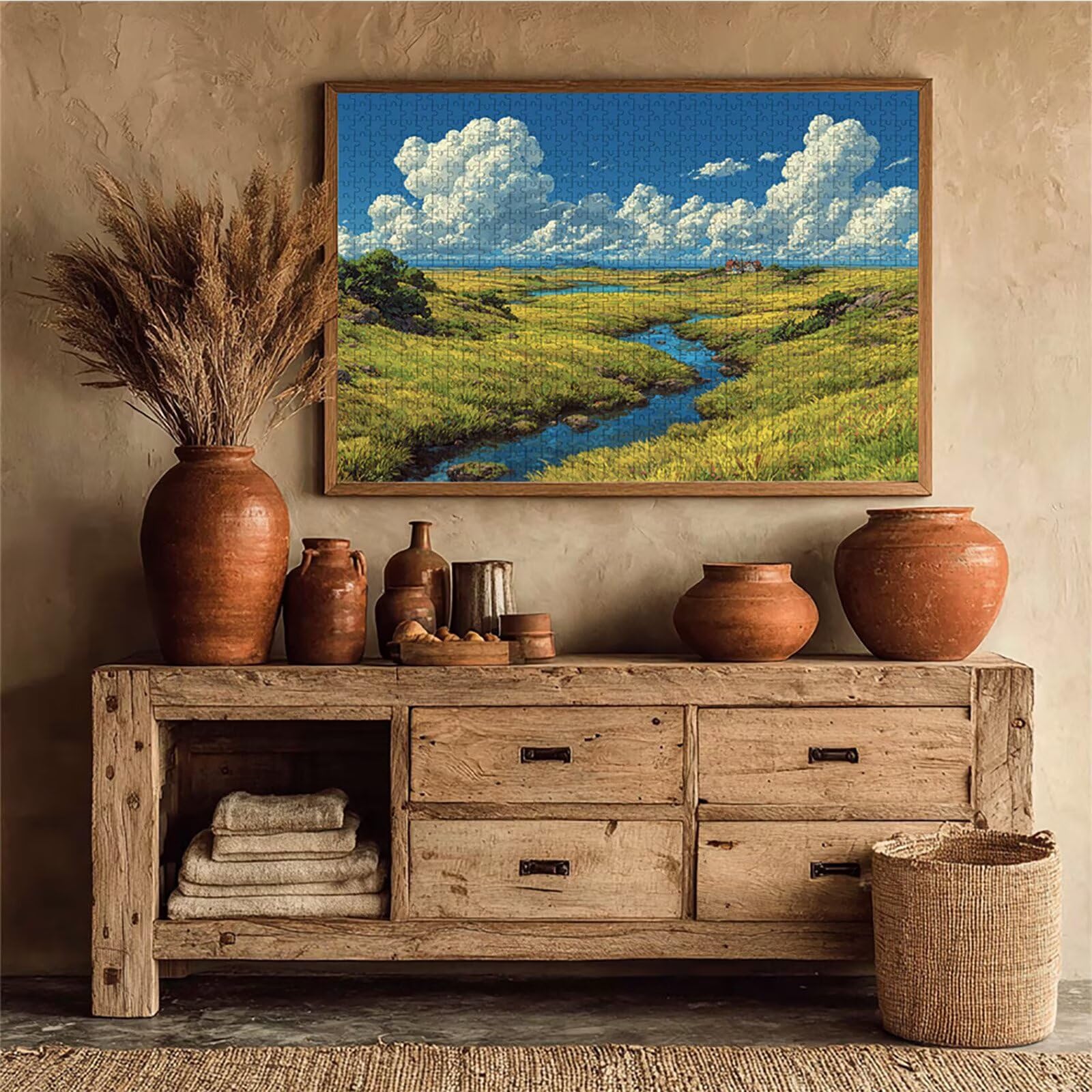 Drewniane puzzle polowe 156 x 105 cm, niebo puzzle 5000 elementów dla dorosłych z pudełkiem, edukacyjna wymagająca gra, prezenty dla nastolatków, napis na plecach łatwe do odróżnienia, dekoracja domu