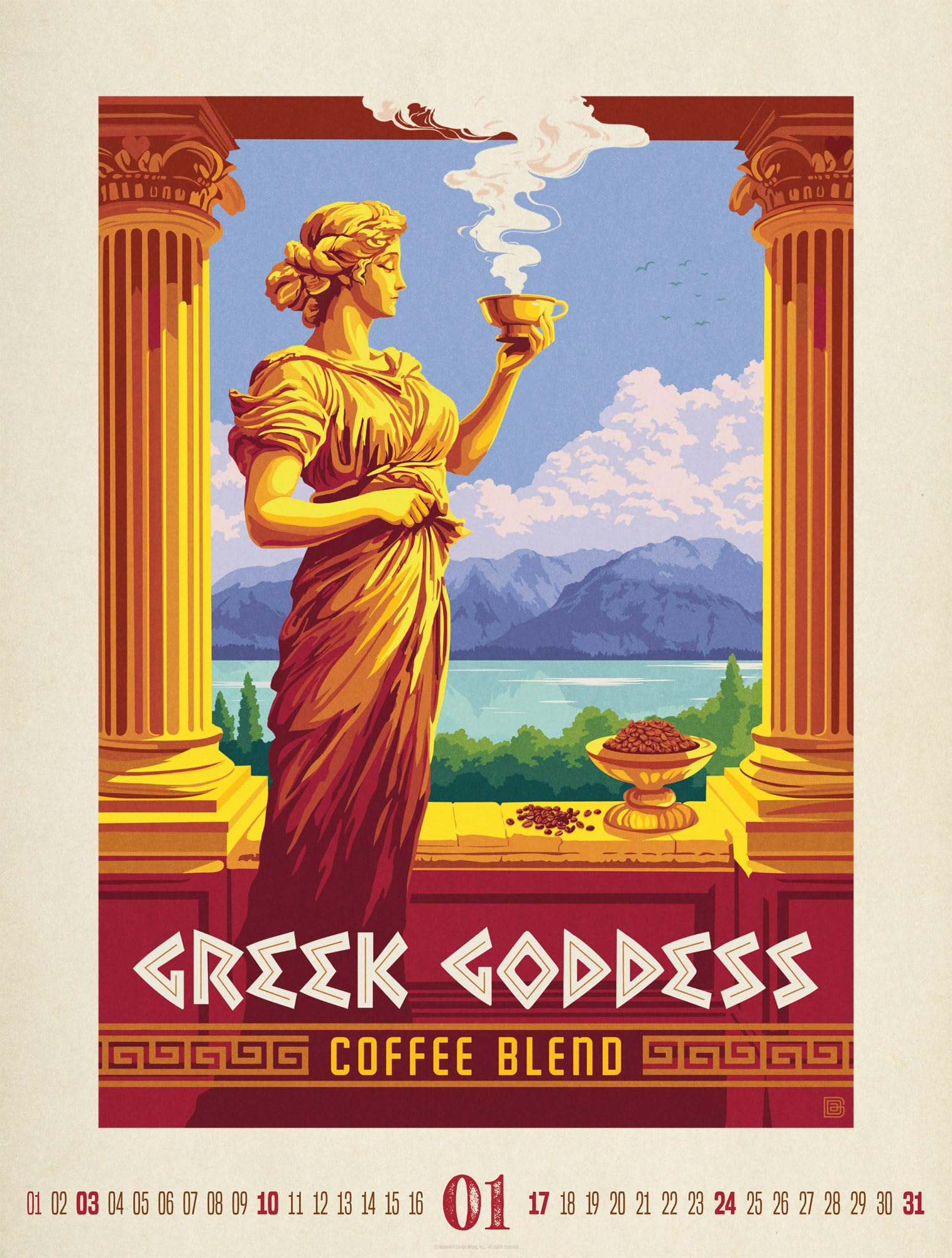 Coffee Time Kaffee-Plakate-Kalender 2027: Geschmackvoller Retro-Kalender im großen Hochformat (50x66 cm) | Illustrationen für Kaffee-Fans