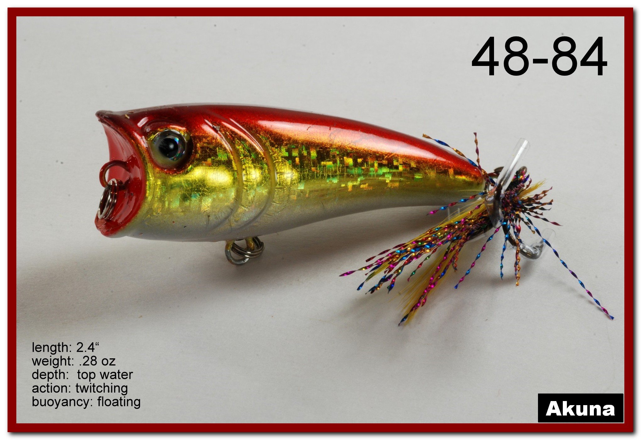 Amazon | Akuna トップドッグシリーズ 2.4インチ トップウォーター