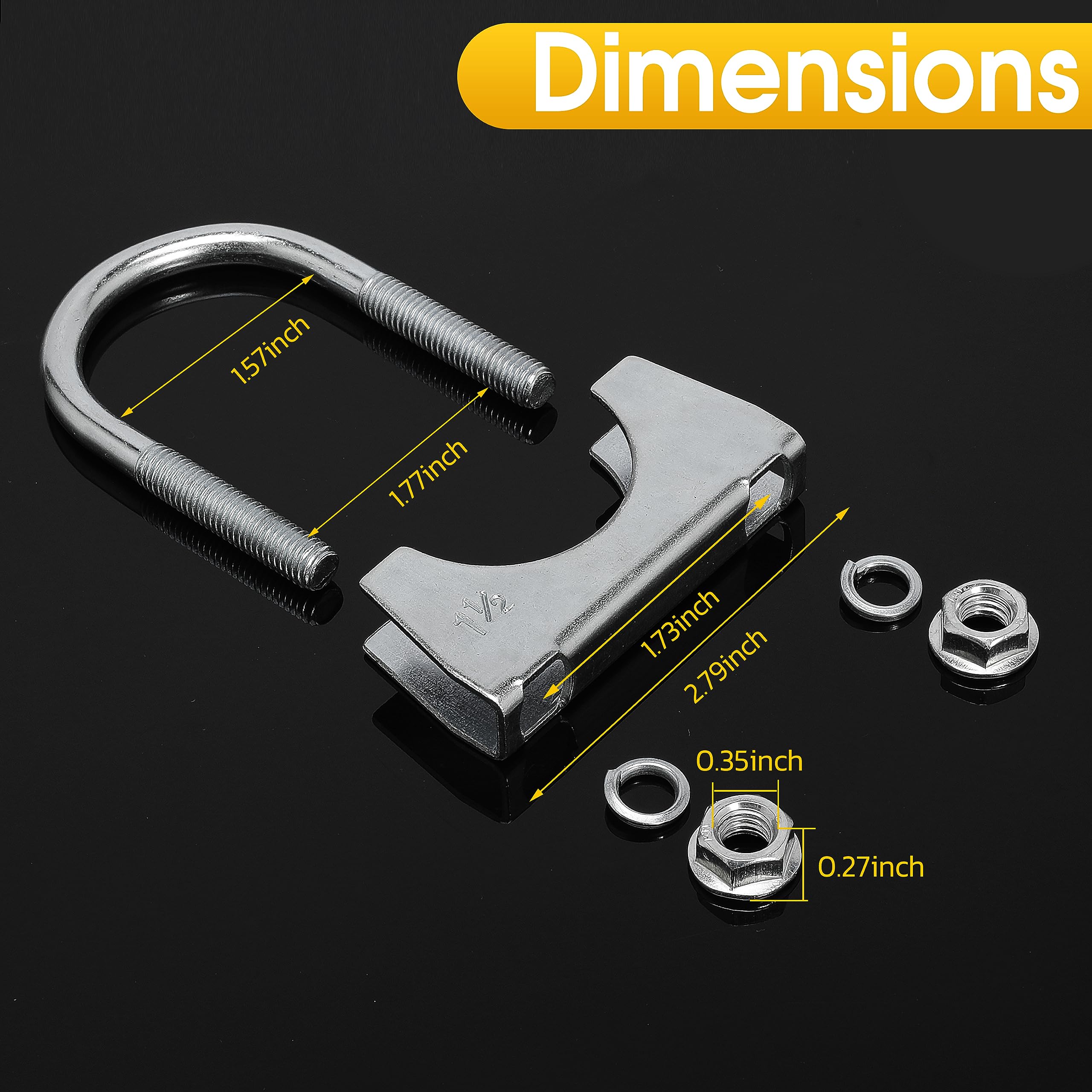 Stainless Steel C-Clamp Exhaust Pipe Clamp - Durable V2A Material, Made In Germany