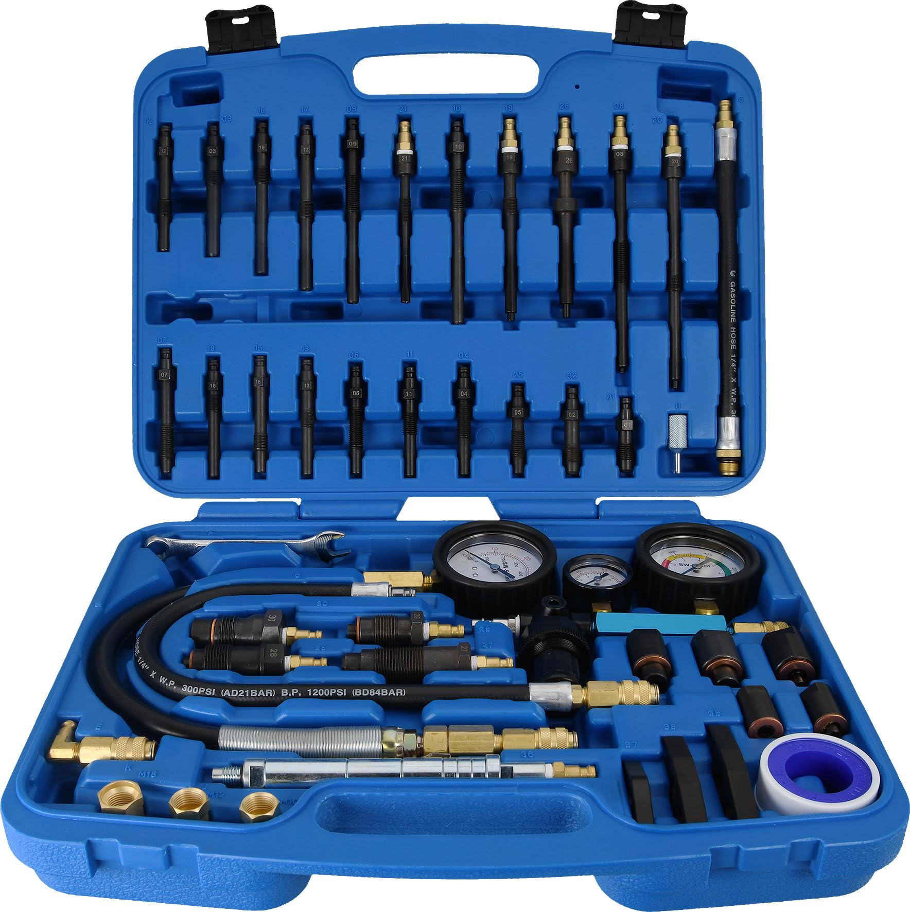 SW-Stahl 26119L Tester Compressione per Motori a Benzina e Diesel | Kit universale di controllo pressione cilindri per diagnostica professionale, manometro preciso con scala chiara.