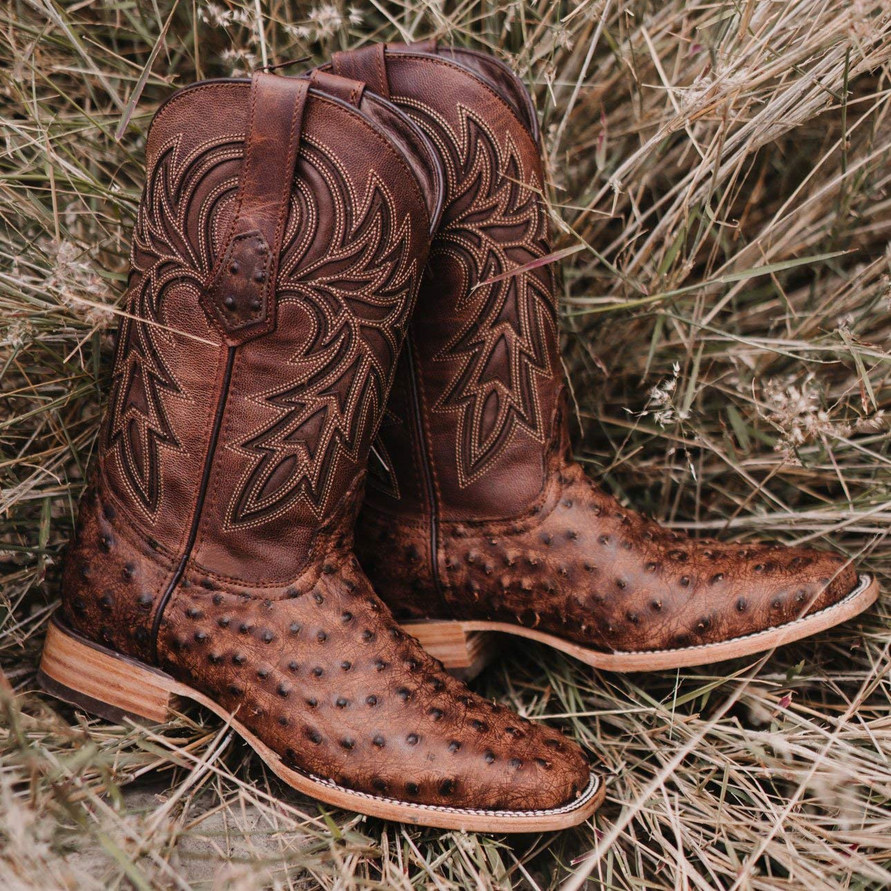 Soto Boots Mens Out of the Wild Ostrich Print Boots H50 | B2B