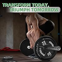 Vista 7 de Fitvids 2-Inch Olympic Cast Iron Weight Plate for Strength Training & Weightlifting, Multiple Sizes (USADO)