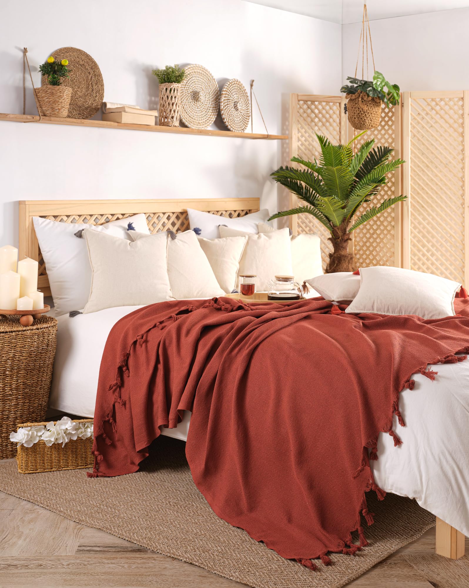 Lycus Valley Manta de cama, manta grande para sofá y camas dobles, colcha, manta de sofá, mantas para sofás grandes, manta de cama, manta grande de 200 x 230 cm