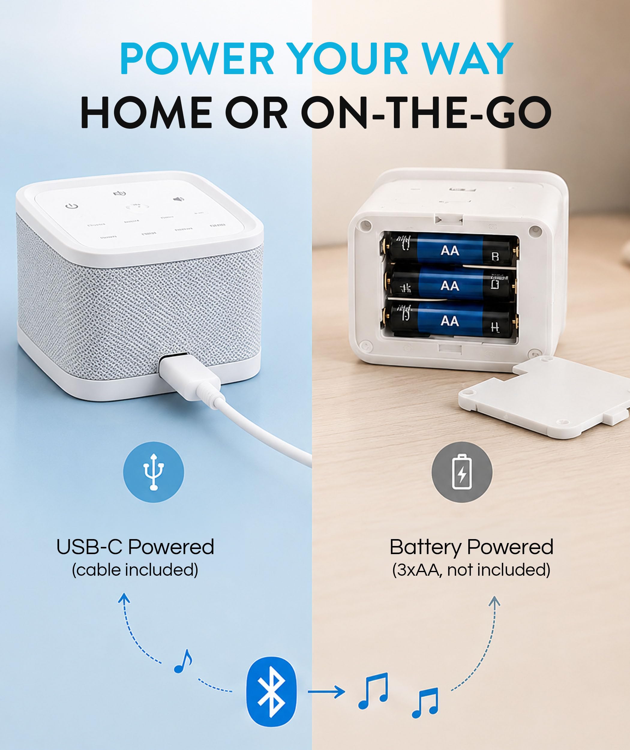 Big Red Rooster White Noise Machine for Sleeping - Baby & Kids Sound Machine with Rain, Nature & Ocean Sounds - Portable Sleep Noise Maker with Timer, Bluetooth & USB/AA Power - Travel & Home Use