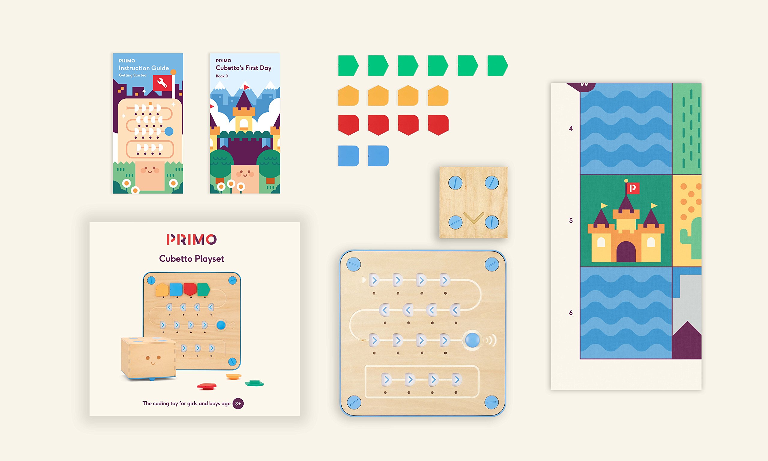 Primo Toys Cubetto Playset, Screenless Coding Toy for Children Aged 3-6