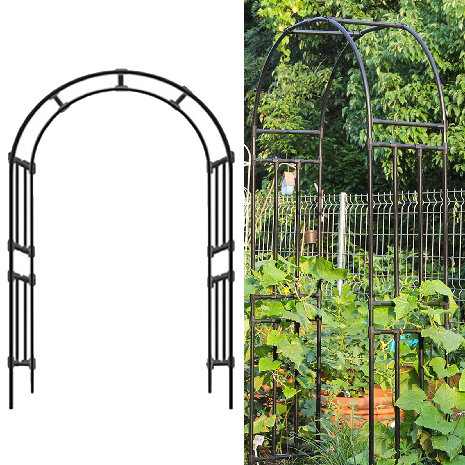 Arche de jardin en métal robuste pour sublimer vos allées de fleurs et entrées extérieures
