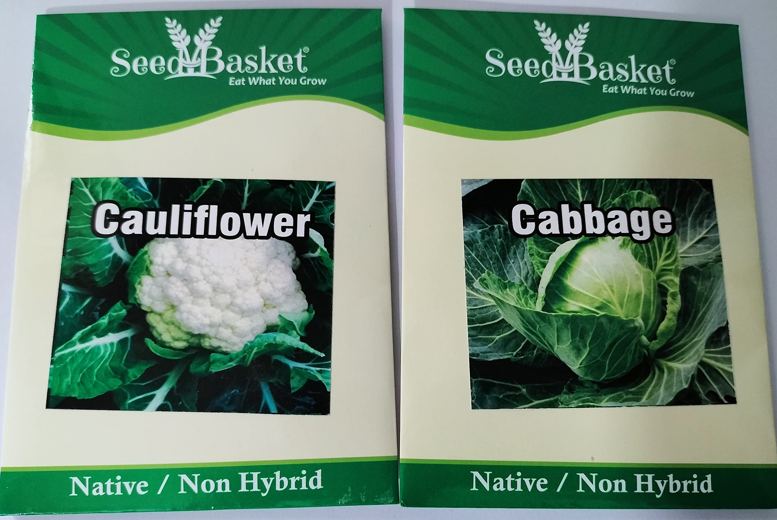 Native/Non-GMO Cabbage & Cauliflower Seeds for Home Garden | Pack of 2 400 seeds | Best in Germination | Free Growing Instruction Manual (B0BN6JDRSS) Amazon Price History, Amazon Price Tracker
