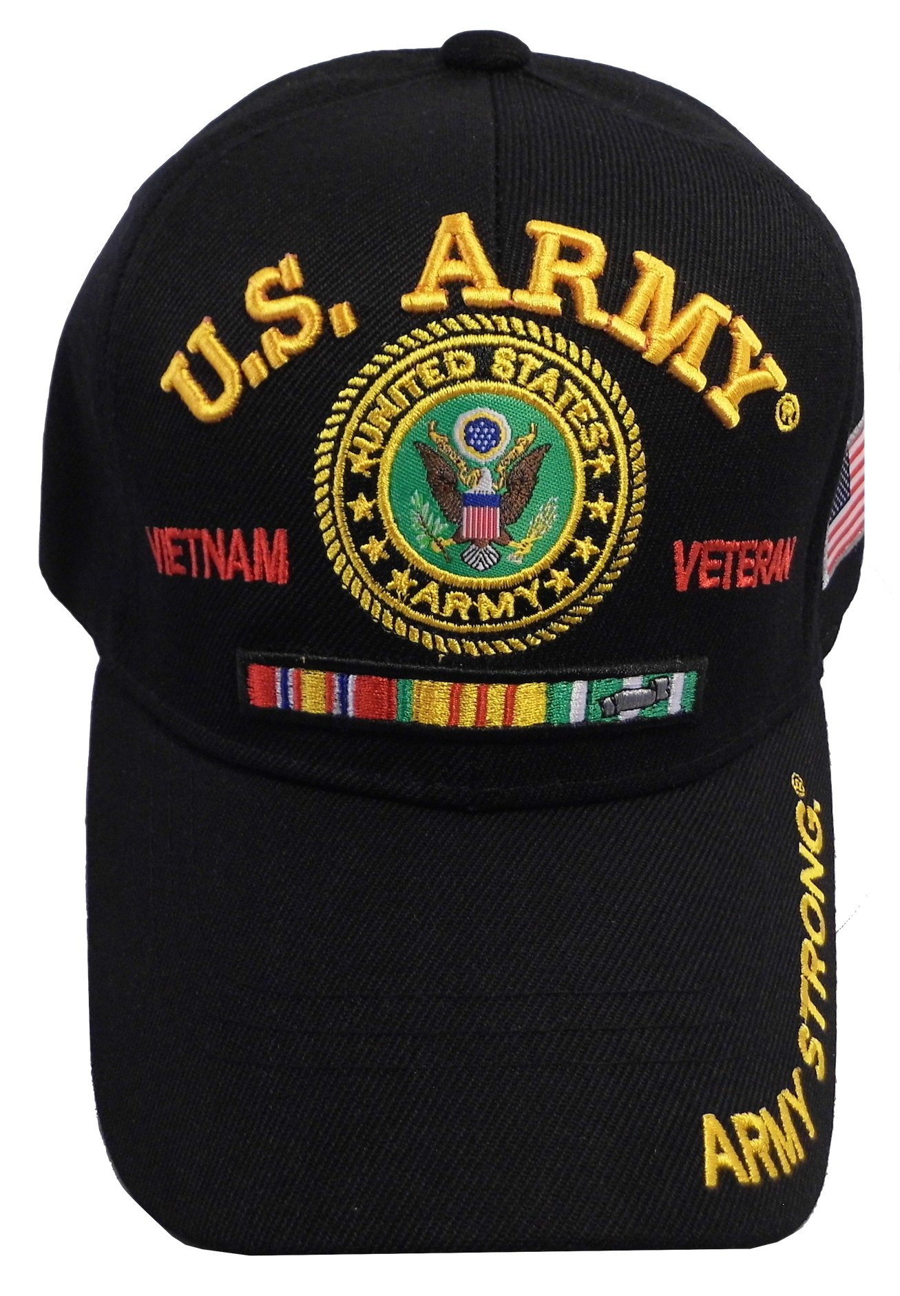 ARMY STRONGU.S. Army Vietnam Veteran Official Licensed Black Baseball Cap