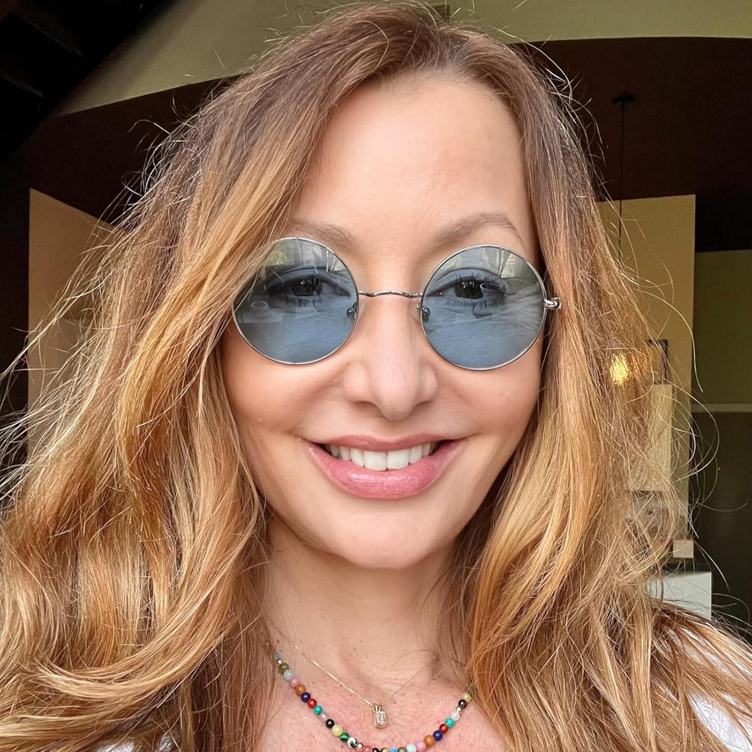 Classic Circle Glasses Retro Round Polarized Sunglasses Hippie Style Small Rounded Sun Shades - Image 3