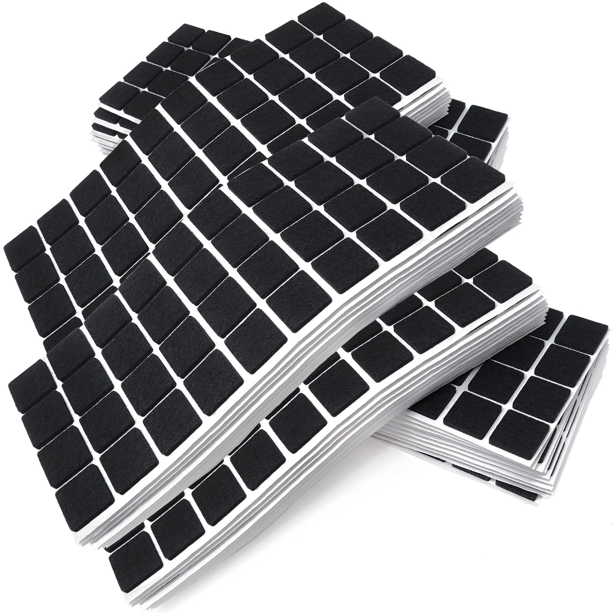 Adsamm 2000 x self-Adhesive Felt Pads Black 0 98x0 98 25x25 mm Square 0 138 3 5 mm