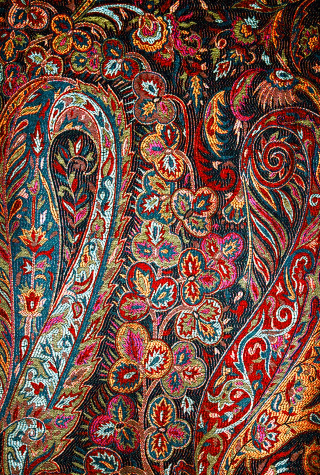 Lorenzo Cana - Sciarpa da uomo di lusso, in tessuto jacquard, 100% seta, motivo Paisley, in seta, multicolore, 70 x 190 cm