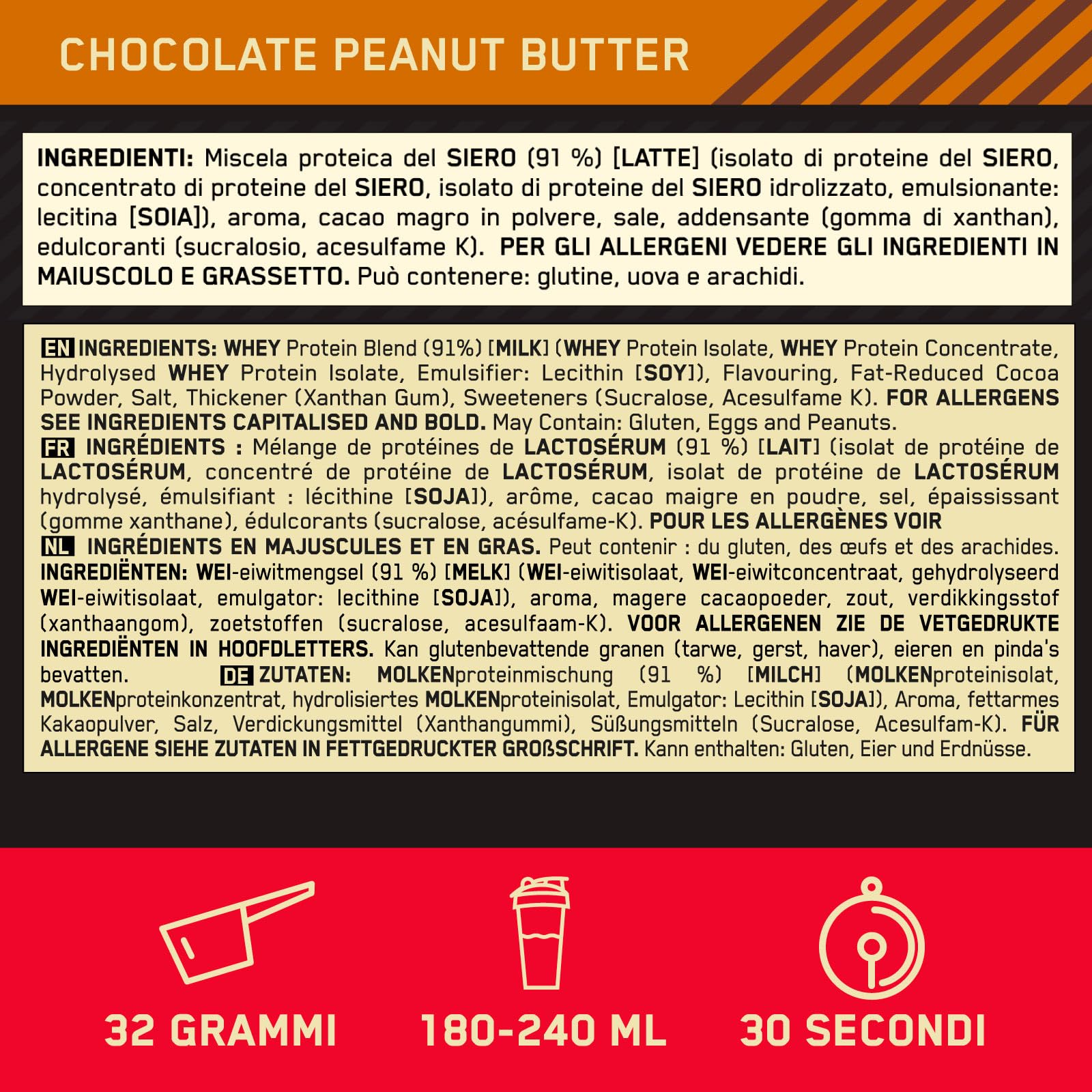Optimum Nutrition Gold Standard 100% Whey Proteine in Polvere e Aminoacidi Cioccolato Burro d'Arachidi 768g 24 Porzioni + Micronised Creatine Monohydrate Performance Non Aromatizzata 317g 93 Porzioni